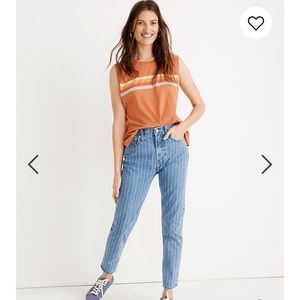 Madewell Perfect Vintage Cropped Pinstripe Jeans